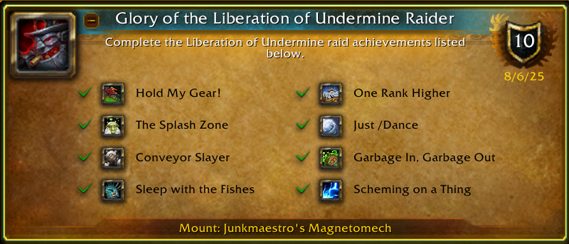 Glory of the Liberation of Undermine Raider
